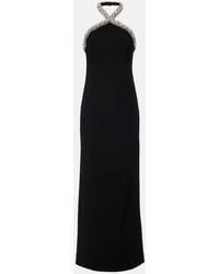 Jonathan Simkhai - Embellished Halterneck Crepe Gown - Lyst