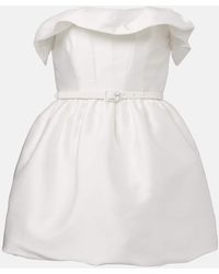 Roland Mouret - Ruffled Draped Strapless Minidress - Lyst