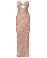 Maria Lucia Hohan - Ananda Pleated Silk Muslin Bustier Gown - Lyst