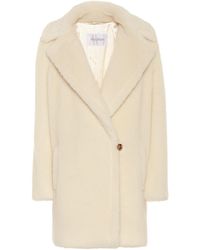 Max Mara Fiocco Faux Fur Coat - White