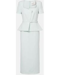 Roland Mouret - Wool And Slik Midi Dress - Lyst