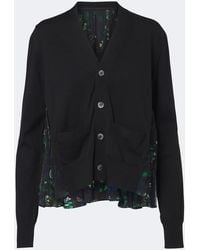 Sacai - Floral Cotton Cardigan - Lyst