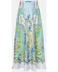Etro - Floral Silk Maxi Skirt - Lyst