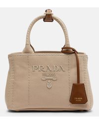Prada - Jardiniere Mini Canvas Top-Handle Bag - Lyst