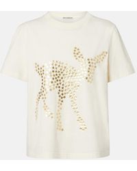 JW Anderson - Embellished Cotton Jersey T-Shirt - Lyst