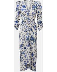 Isabel Marant - Albini Floral Silk-Blend Midi Dress - Lyst