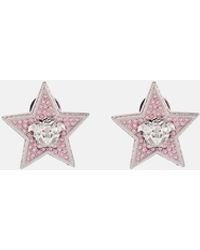 Versace - Medusa Embellished Earrings - Lyst