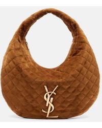Saint Laurent - Bolso Al Hombro Icare Medium De Ante Acolchado - Lyst