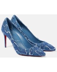 Christian Louboutin - Kate 85 Denim Pumps - Lyst
