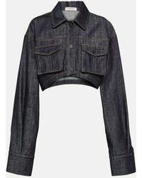 The Mannei - Gudari Cropped Denim Blazer - Lyst