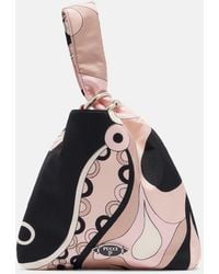 PUCCI - Emilio Orchidee Silk Twill Top-Handle Bag - Lyst