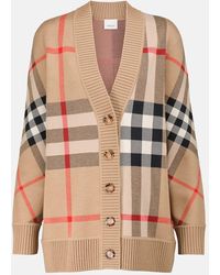 Burberry - Cardigan in jacquard Vintage Check - Lyst