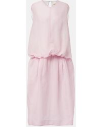 KHAITE - Noah Silk Organza Midi Dress - Lyst