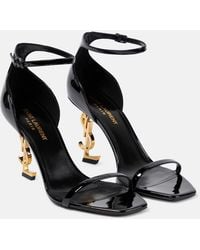 Saint Laurent - Opyum 85 Patent Sandal - Lyst