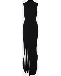 Victoria Beckham - Pleated Ribbed-Knit Gown - Lyst