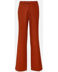Tod's - Wool Crepe Wide-Leg Pants - Lyst