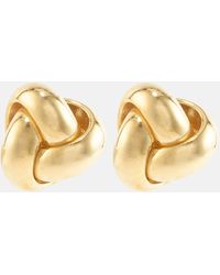 STONE AND STRAND - Puffed Knot 14kt Gold Earrings - Lyst