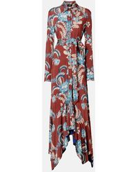 Etro - Robe Chemise Asymetrique A Fleurs - Lyst
