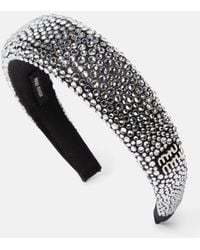 Miu Miu - Duchesse Crystal-embellished Hair Band - Lyst