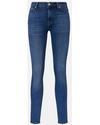 7 For All Mankind - Hw High-Waist Skinny Jeans - Lyst