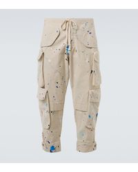 Greg Lauren - Painters Printed Cotton Cargo Pants - Lyst