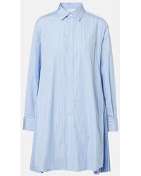 Sacai - Striped Cotton Poplin Shirt Dress - Lyst