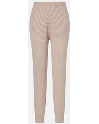 Jardin Des Orangers - Ribbed-Knit Cotton And Cashmere Sweatpants - Lyst