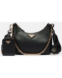 Prada - Schultertasche Re-Edition 2005 Aus Leder - Lyst
