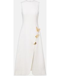 Oscar de la Renta - Embellished Wool-Blend Cocktail Dress - Lyst