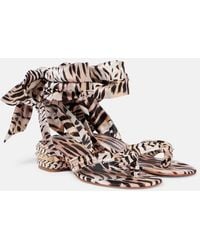 Christian Louboutin - Pyra Du Desert 30 Crepe Satin Sandals - Lyst
