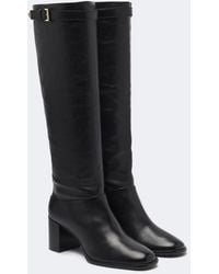 Prada - Leather Knee-High Boots - Lyst