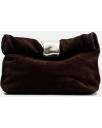 STAUD - Cuff Suede Clutch - Lyst