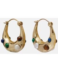 ALÉMAIS - Jem Embellished Hoop Earrings - Lyst