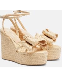Mach & Mach - Le Cadeau Raffia Espadrille Wedges - Lyst