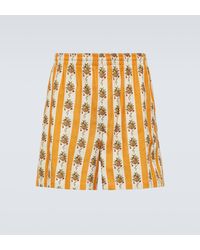 Bode - Striped Fruit Bowl Printed Shorts - Lyst