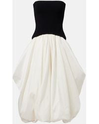 Jonathan Simkhai - Izzy Strapless Taffeta Midi Dress - Lyst