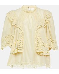 Isabel Marant - Katia Broderie Anglaise Cotton Top - Lyst