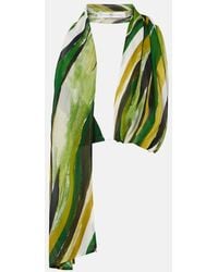 Christopher Esber - Printed Silk Scarf Bra Top - Lyst