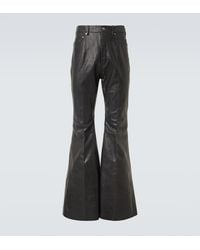 Rick Owens - Pantalones Flared Bolan De Piel - Lyst