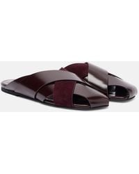 Proenza Schouler - Slant Leather Sandals - Lyst