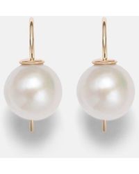 STONE AND STRAND - Essential 14Kt Earrings With Pearls - Lyst