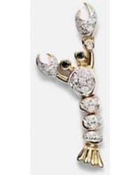 Yvonne Léon - Homard Mini 9Kt Single Earring With Diamonds - Lyst