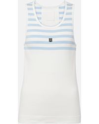 Givenchy - 4g Striped Cotton Tank Top - Lyst