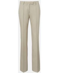 The Attico - Low-Rise Wool Straight Pants - Lyst