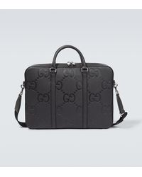 Gucci - Jumbo GG Leather Briefcase - Lyst