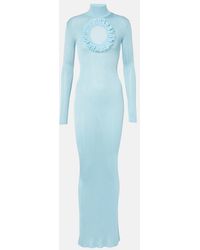 Self-Portrait - X Christopher Kane Cutout Knitted Maxi Dress - Lyst