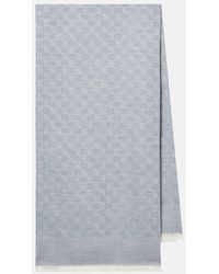 Gucci - Gg Cotton, Wool, And Silk Scarf - Lyst
