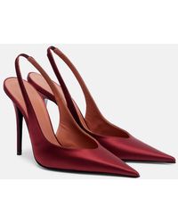 AMINA MUADDI - Anok 105 Satin Slingback Pumps - Lyst