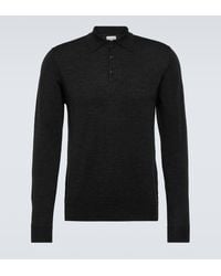 Sunspel - Knitted Wool Polo Sweater - Lyst