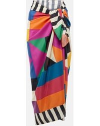 Eres - Miroir Printed Cotton And Silk Beach Cover-up - Lyst